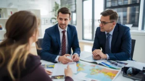 Travel Cares UK consultant helping clients plan winter sun holidays.